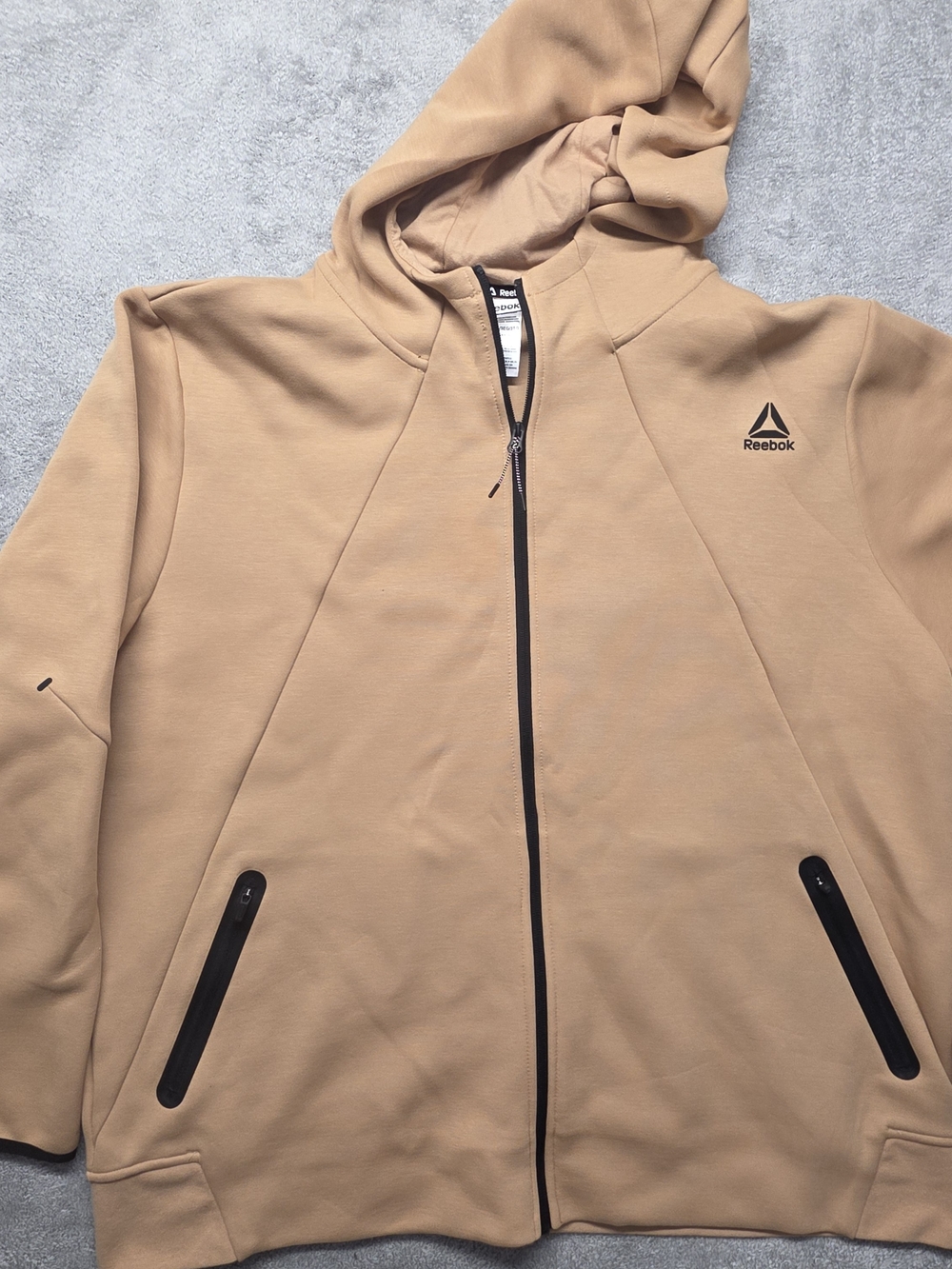 Reebok Men’s Tan Full-Zip Hoodie Jacket NWT 3X